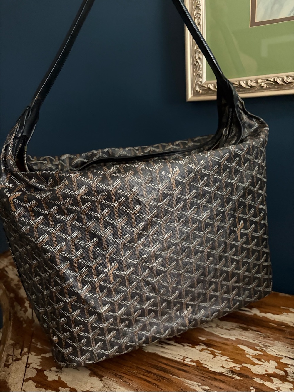 Goyard Fidji Hobo Bag - Black Goyardine